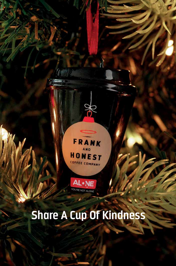 Frank and Honest create limited edition tree ornament, with all profits donated to Alone 