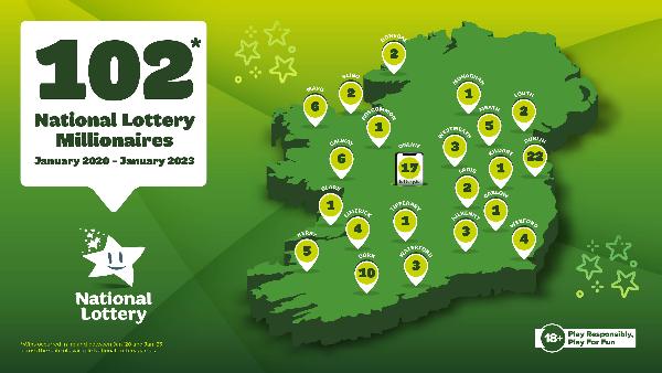 Revealed: National Lottery reveals where Ireland's biggest lottery wins are!