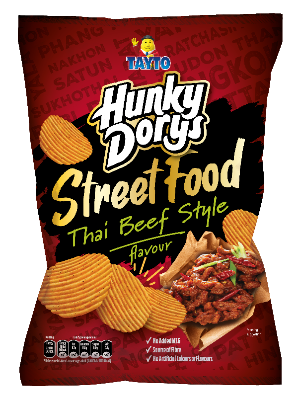 Ireland's No.1 Crinkle-Cut Crisp Brand Launches New Street Food range with Thai Beef and Chilli Cheese Fries flavours. 