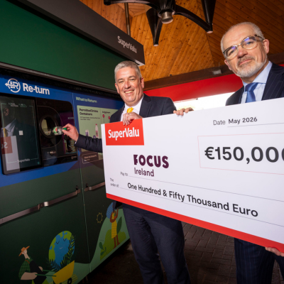 SuperValu Customers Raise €150,000 for Focus Ireland Through DRS Donations 