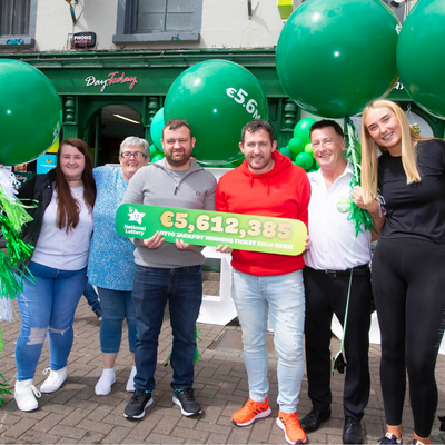 Celebrations in Enniscorthy as local shop revealed as location of €5,612,385 Lotto jackpot win 