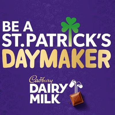 Be a daymaker this St. Patrick's Day by sending someone a free bar of Cadbury Dairy Milk 