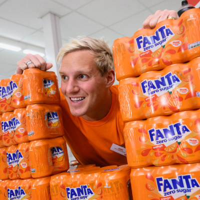 Jamie Laing unveiled as Fanta's 'Chief Flavour Officer' in surprise on unsuspecting shoppers