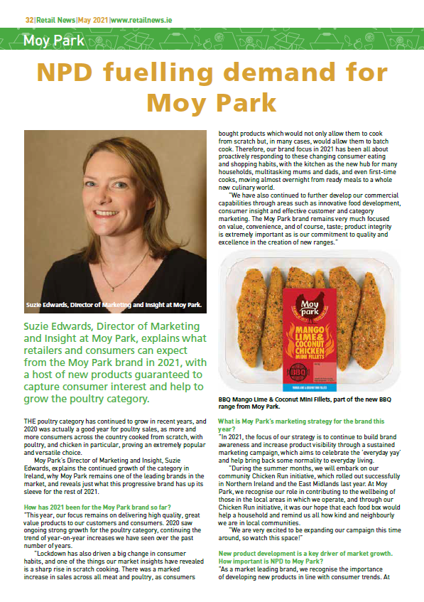 NPD fuelling demand for Moy Park