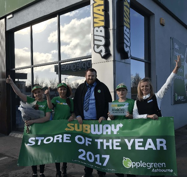 Ashbourne scoops top award for Subway® Store of the Year