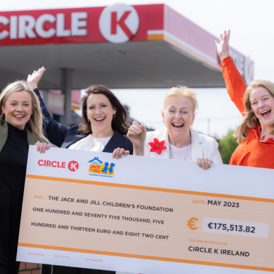 Circle K Customers, Colleagues and Dealer Partners Raise €175,513 for Jack and Jill Children’s Foundation in First Year of Partnership